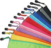 Sac de rangement étanche pour crayons pochette en nylon à fermeture éclair A6 organisateur de voyage dossier en plastique école bureau