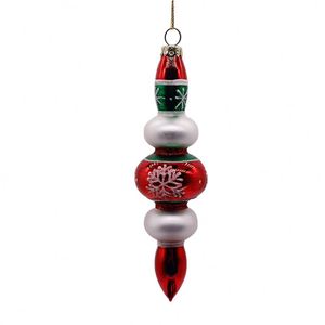 Nouveau style, pendentif en verre coloré fait main en Chine, 3*3*13,5 cm, décoration intérieure, artisanat en verre pour arbre - Product Image 2