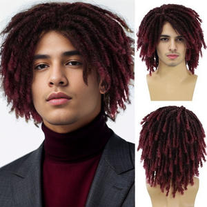Cabello humano rizado de alta calidad que teje postizos hombres Color marrón claro peluca completa de Pu para Cool Guy pelo falso para hombres - Product Image 4