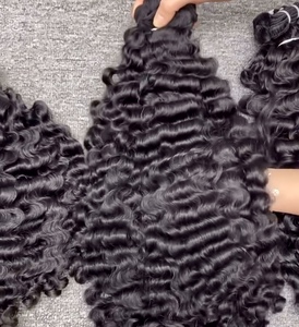 Venta al por mayor Precio de fábrica Sin procesar Vietnam Cabello crudo Rizado birmano Rizado, Paquetes de cabello rizado ondulado natural camboyano - Product Image 2