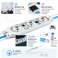 Module LED étanche IP68 pour enseignes, 1.5W 2W 3W SMD 2835, 12V AC110V 220V 230V, pour fabricants de produits injectés certifiés UL.
