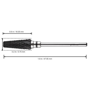 Foret multifonction professionnel amélioré 5-en-1, taille de tige 3/32 po - (Noir, 2X grossier à 2X fin) - Foret en tungstène de tailles variées - Product Image 3