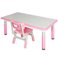 Ensemble table et chaise d'étude pour enfants Feelbaby, design moderne en bois, 10 ensembles, hauteur réglable pour l'école, la chambre et le parc, de 1 à 10 ans