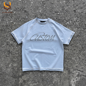 Camiseta Personalizada 100% Algodón con Serigrafía, Estilo Casual Oversize, Lavado Ácido con Efecto Desgastado para Hombre - Product Image 2