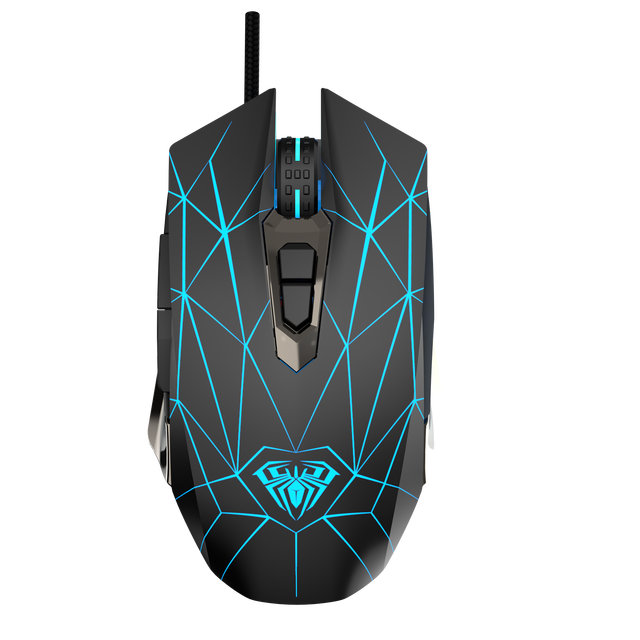 AULA S50 2400 DPI Optical Sensor Gaming Mouse Ergonomic Design 7 Programmable Buttons USB Interface for Windows PC Gamers Direct