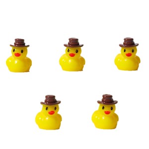 Figura de Pato de Resina Mini Lanshuo con Sombrero de Vaquero, Adorno Amarillo de Plástico para Acuario, Set de Joyería DIY, Accesorio Decorativo - Product Image 4