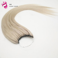 Nouvelle invention la plus invisible et confortable tissage à la main pure 6D/8D/9D/H6 extension de cheveux de ligne de plume 100% humain