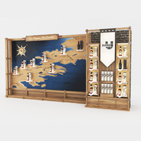 Fournisseur de mobilier de magasin de haute qualité, conception gratuite, meubles de magasin de spiritueux, présentoir en bois pour bouteilles de vin