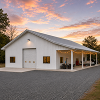 Structure en acier préfabriquée pour l'agriculture, entrepôt de stockage, assemblage facile, conforme aux normes CE, bâtiment durable en métal pour atelier