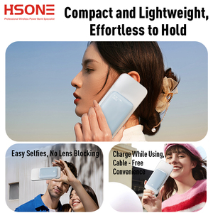 Custom Power Bank 5000mAh caricabatteria esterno Mini Powerbank portatile Wireless Power Bank magnetico - Product Image 4