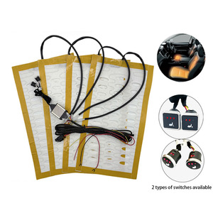 Alaşımlı Tel Araba Koltuğu Isıtıcı 12V Evrensel Dahili Isıtma Pedi Kiti 2 Koltuk için 3 Seviyeli Çift Kontrol Anahtarı Hızlı Isınma - Product Image 1