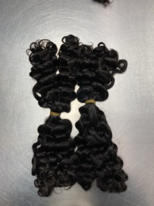 RXHAIR 100% 天然人发，用于编织，超双层拉丝发，散装 SDD 波西米亚辫子，浓密而饱满，意大利卷发 # 1b - Product Image 4
