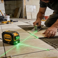 Niveau laser 16 lignes pour marquage mural, travaux de construction professionnels, kit de niveau laser à faisceau vert auto-nivelant 360°