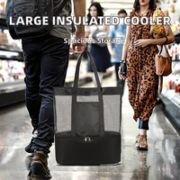 Sac à dos isotherme pliable grande capacité pour le transport, les courses, la livraison de repas et les sorties en extérieur, étanche et résistant aux fuites