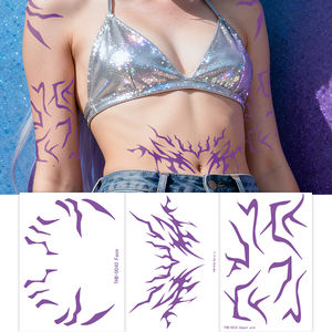 Tatuajes Temporales Faciales Color Morado de Movie Hunter para Cosplay, Pegatinas para Baile, Festivales y Fiestas - Product Image 6