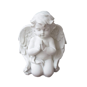 Statue d'ange chérubin en prière 3D à succès, figurine <span class=keywords><strong>de</strong></span> gardien agenouillée, ailes d'église, résine, <span class=keywords><strong>fibre</strong></span> <span class=keywords><strong>de</strong></span> <span class=keywords><strong>verre</strong></span>, décorative, peinte pour les entreprises - Product Image 2