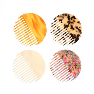 Cerchio circolare in marmo acetato rotondo pettine a denti larghi per capelli - Product Image 6