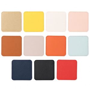 Sous-verre rond en cuir PU personnalisé de 9 cm, imperméable et résistant à la chaleur, pour la table, isolation thermique, décoration pour bols - Product Image 4