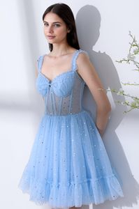 Vestido <span class=keywords><strong>de</strong></span> <span class=keywords><strong>fiesta</strong></span> <span class=keywords><strong>de</strong></span> graduación-Vestido corto <span class=keywords><strong>de</strong></span> lentejuelas-Vestido <span class=keywords><strong>de</strong></span> graduación <span class=keywords><strong>de</strong></span> gasa con volantes juvenil - Product Image 4