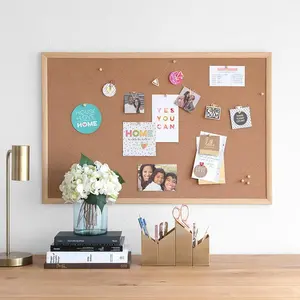 Nhà máy tùy chỉnh wholesalewooden khung trang trí treo Pin Memo tin nhắn bản tin nút chai bảng thông báo - Product Image 6