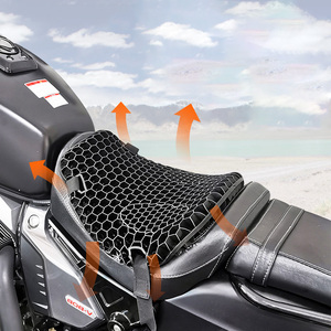 Cuscino in Gel per Sella <span class=keywords><strong>Moto</strong></span> 3D a Nido d'Ape, Assorbimento degli Urti con Coprisella per Viaggi Confortevoli - Product Image 5
