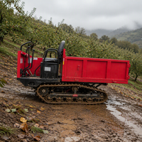Mini-dumper sur chenilles en caoutchouc de 1,5 tonne