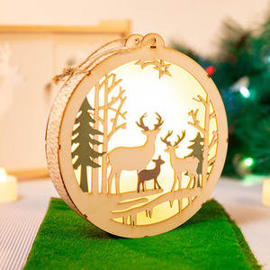 Cabane de Noël en bois à assembler soi-même avec éclairage, jouet éducatif pour enfants, décoration de fête à la maison - Product Image 6
