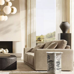 Sofá de lujo HEC para sala de estar, <span class=keywords><strong>Bella</strong></span> sofá de cuero para el hogar de terciopelo de mediados de siglo, centro comercial, apartamento o muebles de Club - Product Image 6