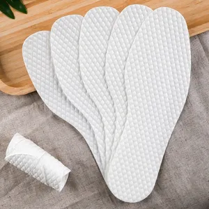 Wegwerp Ademend Inlegzolen Comfortabele Zweetabsorberende Dunne Barefoot Inlegzolen Houtpulp Papier Schoen Pads