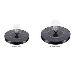 Fontaine solaire flottante ronde en plastique imperméable pour extérieur, 7V 1.4W, diamètre 160mm, pour jardin, piscine, aménagement paysager - Product Image 2