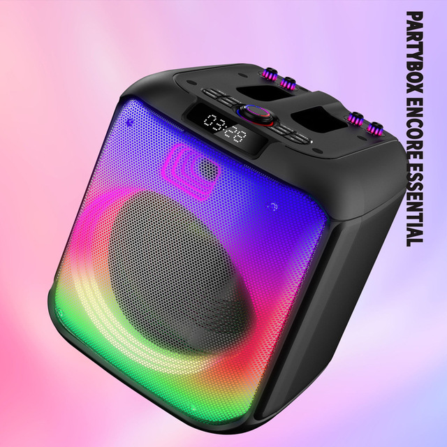 NDR Outdoor 12-Inch Wireless DJ for Bluetooth USB Speaker RGB LED Lighting Microphone for Square Dance KTV Audio Battery Powered