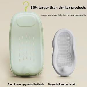 Support de bain <span class=keywords><strong>pour</strong></span> bébé en plastique, avec fonction assise et allongée, <span class=keywords><strong>pour</strong></span> nouveau-né, avec tapis antidérapant et <span class=keywords><strong>filet</strong></span> de bain - Product Image 3