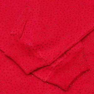 Logo personalizzato <span class=keywords><strong>Oversize</strong></span> 100% cotone colore rosso strass Streetwear stampa di lettere pullover americani felpe felpe con cappuccio - Product Image 5