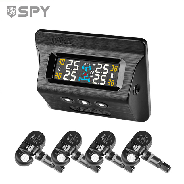 Smart Digital ABS and Plastic Tire Pressure Monitor System with 433 MHz TPMS Sensor Inflator and Tire Gauges