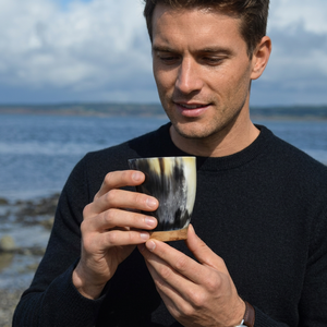 Handmade Natural Horn Mug, Eco-Friendly Rustic Drinkware, Perfect for Coffee, Tea, <b>Whisky</b>, Gifting, Durable Sustainable Cup - Product Image 1