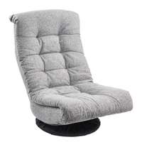 Fauteuil de relaxation moderne pivotant en tissu mousse avec appui-tête, compatible sol, réglable, pour gaming, salon, appartement, bureau à domicile