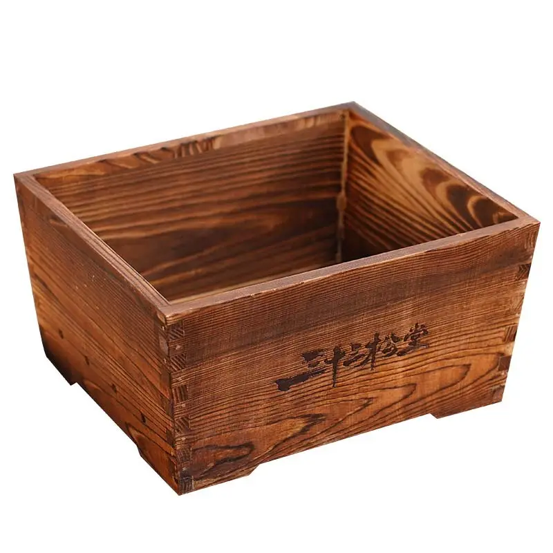 Caixa de armazenamento de madeira para organização de mesa, batom cosmético e outros artigos de papelaria, artesanato artesanal, sinais de parede