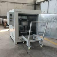Ligne de production de cabine de peinture en poudre manuelle et de four de cuisson, équipement de revêtement métallique contrôlé par PLC pour jantes de roues