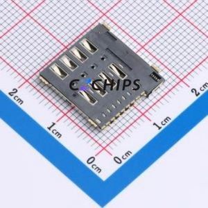 SIM205-TZ9P SIM Card Connector SMD Connector Self-Return Type Micro SIM Card Card Holder With Card Detection - Product Image 2