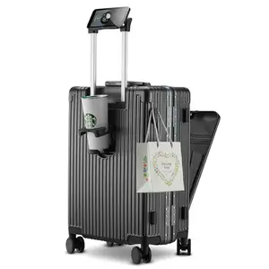 एल्युमिनियम ट्रैवल बैग के साथ सामान ले जाने वाला सूटकेस लैपटॉप के डिब्बे माला डे रोडिन्हा इंफेनल वैल्ज़ डे ट्रैवल