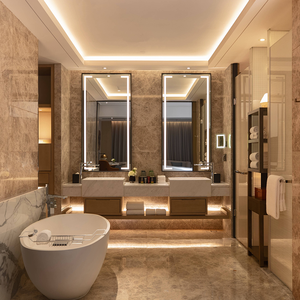 Muebles <span class=keywords><strong>de</strong></span> <span class=keywords><strong>Baño</strong></span> Completos <span class=keywords><strong>de</strong></span> 5 Estrellas con Conjunto <span class=keywords><strong>de</strong></span> Mueble <span class=keywords><strong>de</strong></span> Tocador y Lavabo <span class=keywords><strong>para</strong></span> Diseño <span class=keywords><strong>de</strong></span> Hoteles Comerciales - Product Image 1