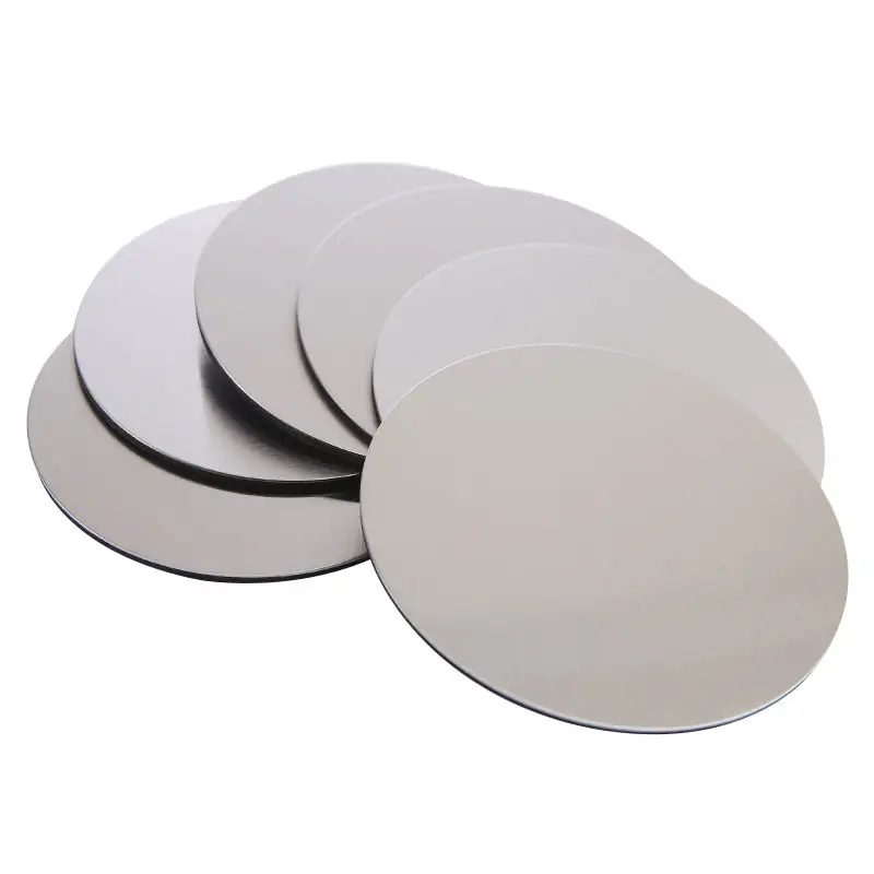 Stainless Steel 201 J1 J2 J3 410 430 304 Circle Sheet Round plate Metal Cold Rolled 2B BA No.4 HL for Cookware