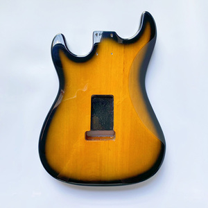 Cuerpo de guitarra de aliso sólido de 2 tonos con acabado Sunburst para kits DIY al por mayor - Product Image 3