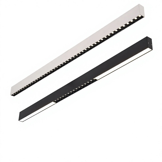 Long Strip Surface-Mounted Grille Spotlight LED Aluminum Ceiling Light 3000K-6000K Color Temp No Drilling Required Suction