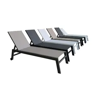 Strong hôtel extérieur en aluminium meubles de piscine plage chaise longue marine jardin lit de soleil