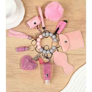2025 Creative Love Tassel Sac Fenêtre Cassée Pilule Bouteille Perles 10 Pièces Ensemble Porte-clés - Product Image 2