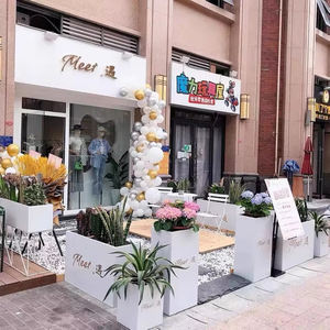 Grand pot de fleurs moderne en métal pour jardin personnalisé en acier <span class=keywords><strong>corten</strong></span> plateaux pour pots de fleurs d'extérieur pour parterres de fleurs - Product Image 1