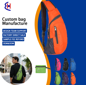 Sac à bandoulière en polyester robuste antivol, sac de poitrine à fermeture éclair sécurisée pour les sports de plein air, les aventures, les voyages, les vendeurs ambulants - Product Image 1