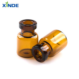 Frasco Redondo de Vidrio Ámbar para Uso en Laboratorio con Tapón de Goma, para Almacenamiento de Píldoras Perfumadas, Tratamiento de Superficie con Serigrafía, Infusión Xinde CN/JIA - Product Image 4