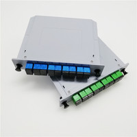 Réseau Optique FTTH SC APC UPC 1X4 1x8 1X16 Terminal ABS Boîte LGX Cassette OEM Fibre Optique Plc Splitter